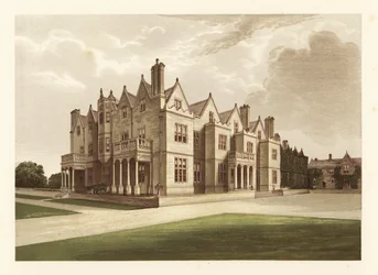 Acton Reynald Hall, Shropshire, England (engraving)