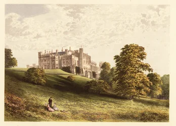 Lambton Castle, County Durham, England, 1880 (engraving)