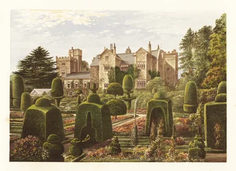 Levens Hall, Cumbria, England, 1880 (engraving)