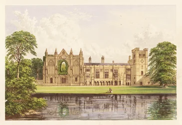 Newstead Abbey, Nottinghamshire, England. 1880