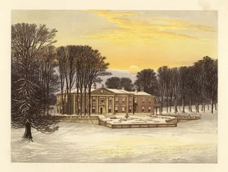 Winter Scene with the Down House, Dorsetshire, England