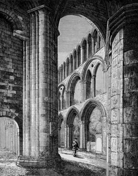 Nave, from South Aisle, Jedburgh Abbey