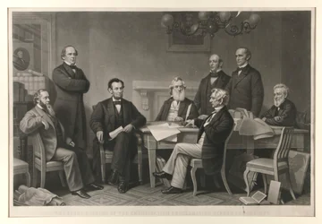 The First Reading of the Emancipation Proclamation Before the Cabinet