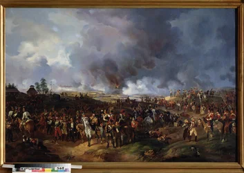 The Battle of Nations at Leipzig (Germany), October 1813. Painting by Alexander Ivanovich Sauerweid (1783-1844)