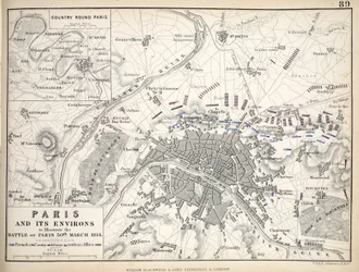 Map of Paris and Its Environs, Published by William Blackwood and Sons, Edinburgh & London