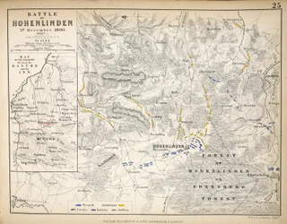 Map of the Battle of Hohenlinden, Published by William Blackwood and Sons, Edinburgh and London