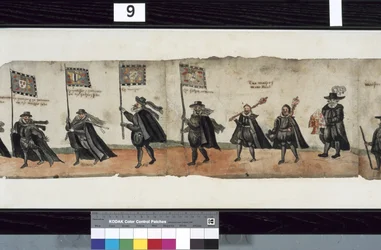 Detail from The Huntly Funeral Procession, said to have been used for the obsequies of George 1st, Marquess of Huntly