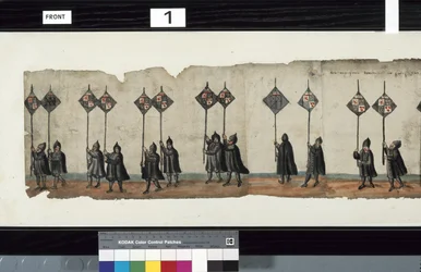 (detail) from The Huntly Funeral Procession, said to have been used for the obsequies of George 1st, Marquess of Huntly