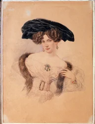 Portrait of the Artist Yevdokiya Bakunina in Black Beret