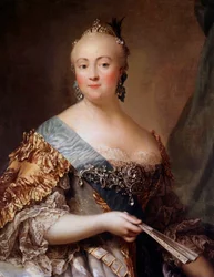 Portrait of Elisabeth Petrovna (1709-1762), Empress of Russia under the name Elisabeth I, daughter of Peter the Great. Painting by Alexander Roslin (1718-1793), 18th century, Hermitage Museum, Saint Petersburg - Portrait of Elisabeth Petrovna (1709-1