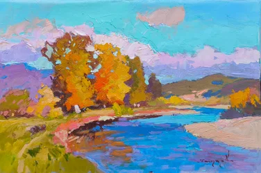 Autumn River Landscape