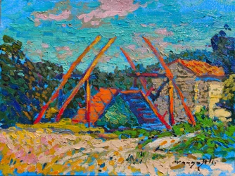 Vibrant Country Windmill