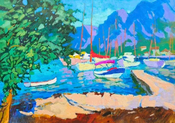 Vibrant Mediterranean Harbor
