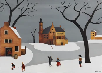 Whimsical Snowy Village