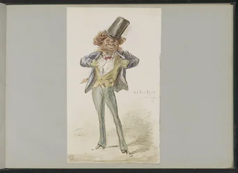 Caricature Figure with a Bowler Hat