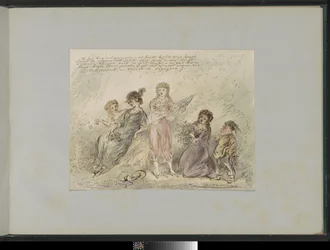 Landscape with Four Girls and a Boy