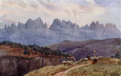 The Mountains of Montserrat from Manresa, Near Barcelona