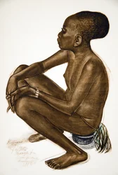 Kotiane, Mangbetu girl (Niangara) (Haut-Ouellé), from Dessins et Peintures d
