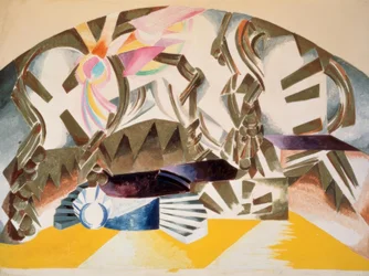 Stage Design for the Performance Moscow, Kamerny Theater, May 17, 1921