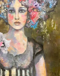 Serene Floral Portrait