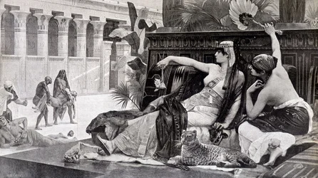 Cleopatra trying poisons on his subjects