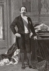 Portrait of Napoleon III, Emperor of the French - Engraving from the Painting by Alessandro Cabanel