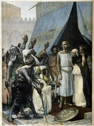 Saint Louis in Jerusalem (from the painting by Cabanel) - in 