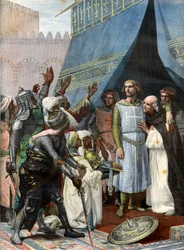 St. Louis in Jerusalem - engraving after Cabanel