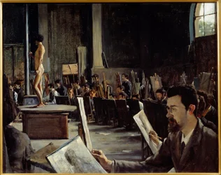 The workshop of the painter Alexandre Cabanel at the Ecole des Beaux Arts