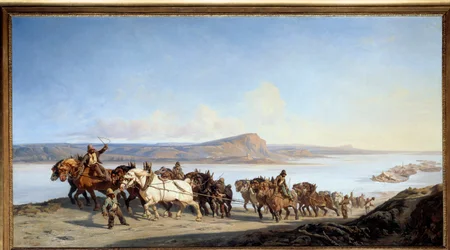 Towing Horses Serving Boat Lifts on the Rhone