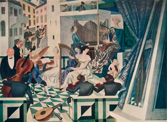 (Detail) of Mural Decoration in a Concert-Room in a Private House, 1927