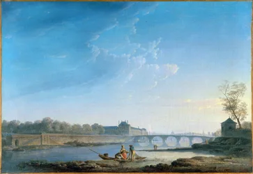 The Quai des Tuileries, the Pont-Royal, the Grenouillère, ca. 1780