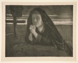 Untitled Study of a Woman Praying at a Soldier
