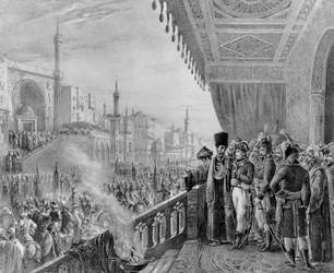 Celebration of the Feast of Mohammed, in Cairo, 6 Fructidor Year VI (23rd August 1798) Engraved by Charles Etienne Pierre Motte