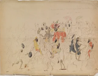Meeting of Maharaja Sher Singh of Punjab and British Ambassador Clark in 1842