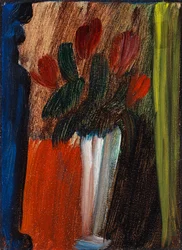 Still Life Flowers in White Vase, 1936