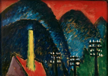 Blue Mountains (Landscape with Yellow Chimney)