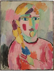 Girl with Blue Eyes and a Ponytail