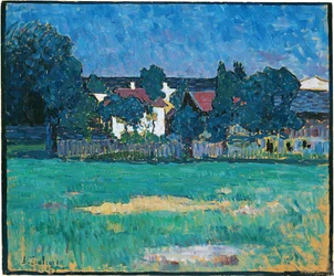 Wasserburg Landscape with Houses and Field