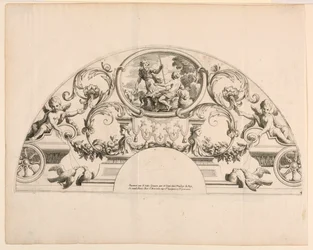 Fan leaves, Third and fourth plates of the set, "Divers Desseins de grands Eventails, Encrans, et autres Ornamens, invented and engraved by Nicolas Loire"