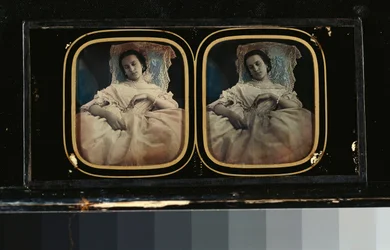 Sleeping Woman in White Dress