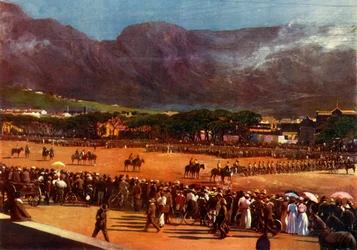 Muster of the Cape Town Guard on the Parade Ground Cape Town, January 12, 1901