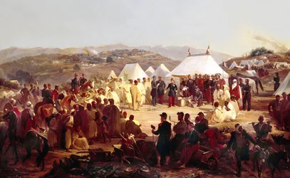 Conquest of Algeria: surrender of the Beni Raten tribe from Kabylia to French Marshal Randon in 1854