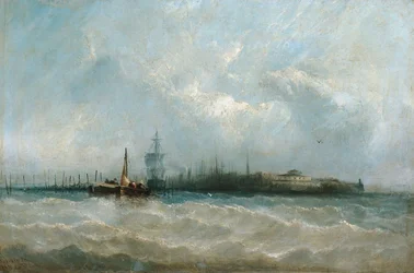 New York from the Harbor Showing the Battery and Castle Garden, 1858