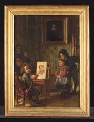 Interior, the family of the artist
