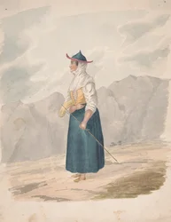 Peasant Woman with Staff, La Palma
