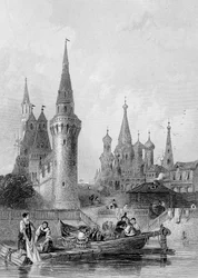 The Church of Vasili Blagennoi, Moscow, engraved by J. H. Kernot
