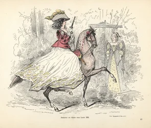Hunting Costume for a Woman, Era of King Louis XIII of France