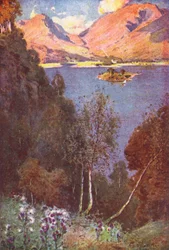 Lake District: A Glimpse of Grasmere, Evening Sun