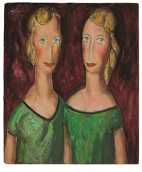 Two Sisters in Green, c. 1920s